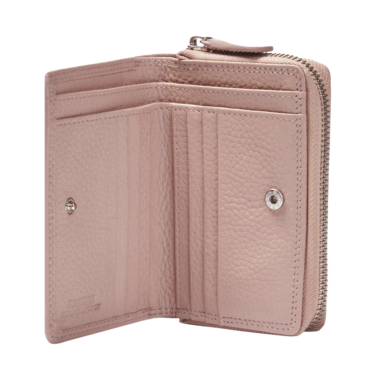 Portefeuille rose fait en cuir